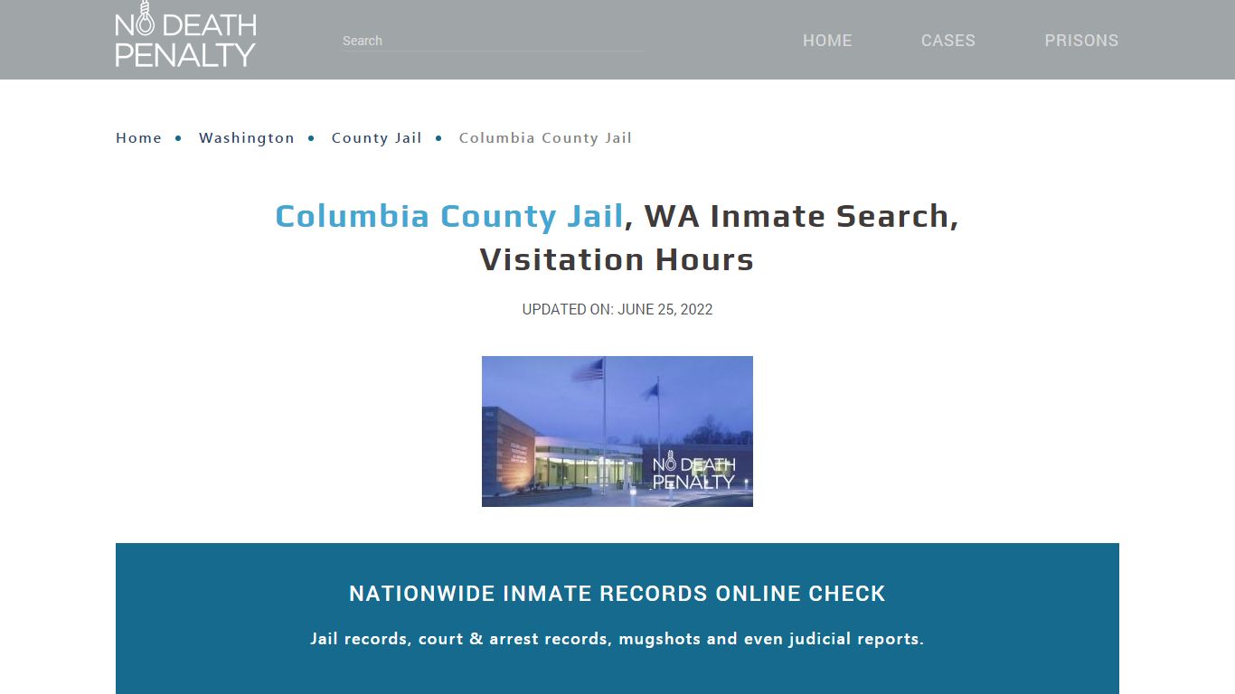 Columbia County Jail, WA Inmate Search, Visitation Hours